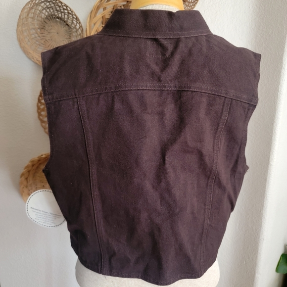 Cross J Western Cowgirl Denim Vest SZ XL - Picture 5 of 6